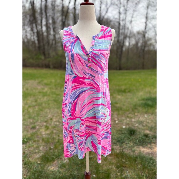 Lilly Pulitzer Havana Swing Dress Oh My Guava - Picture 3 of 9